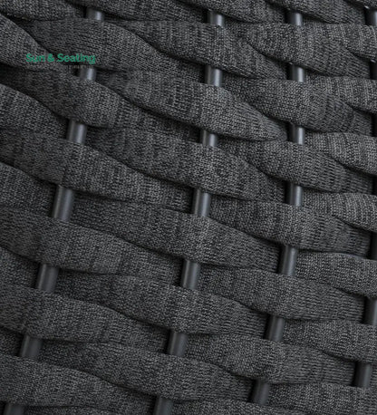 Eurig Single Seater Hanging Swing With Stand For Balcony Garden (Grey) Braided & Rope Swings