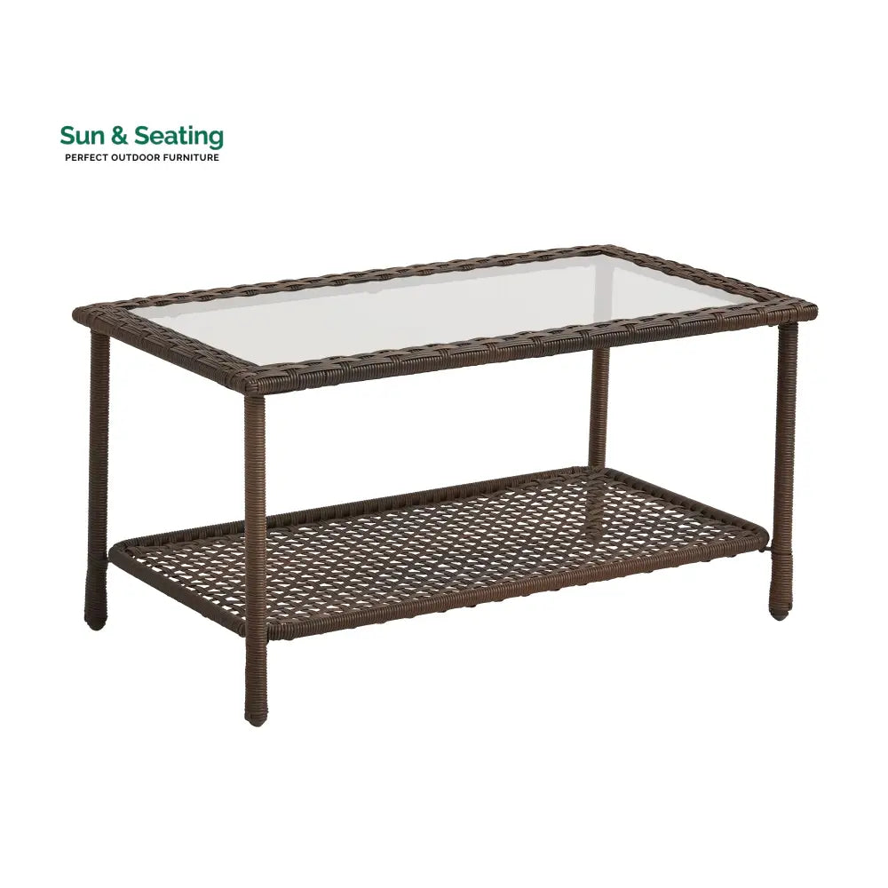 Eveline Outdoor Sofa Set 2 Seater 2 Single seater and 1 Center Table (Brown) Sofa Sets