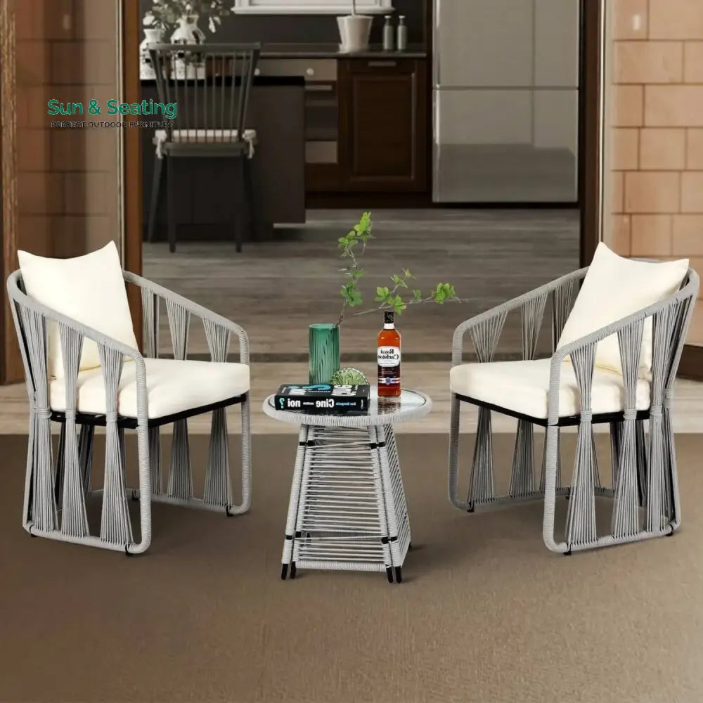 Everleigh Outdoor Rope 3-Piece Patio Set Patio Set