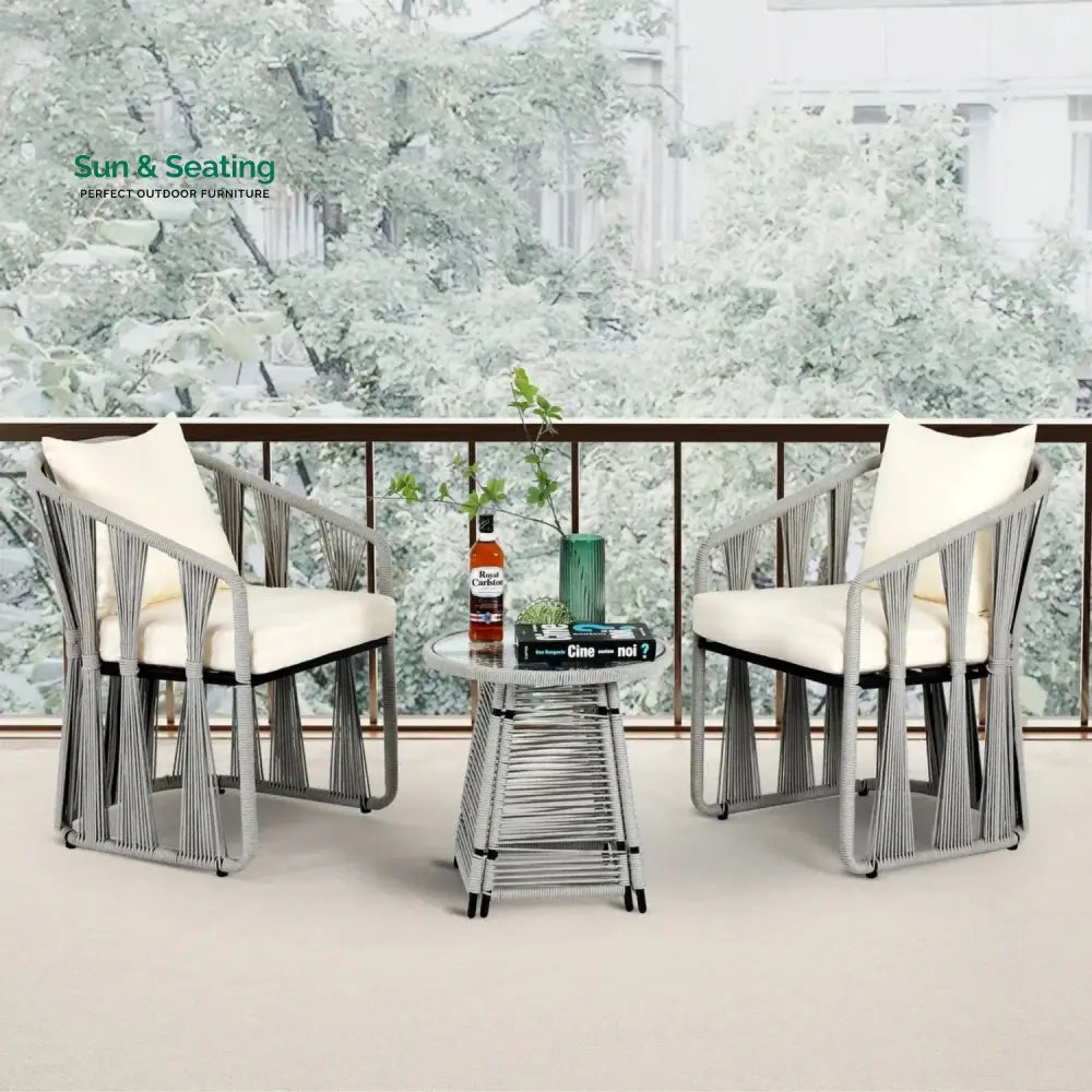 Everleigh Outdoor Rope 3-Piece Patio Set Patio Set