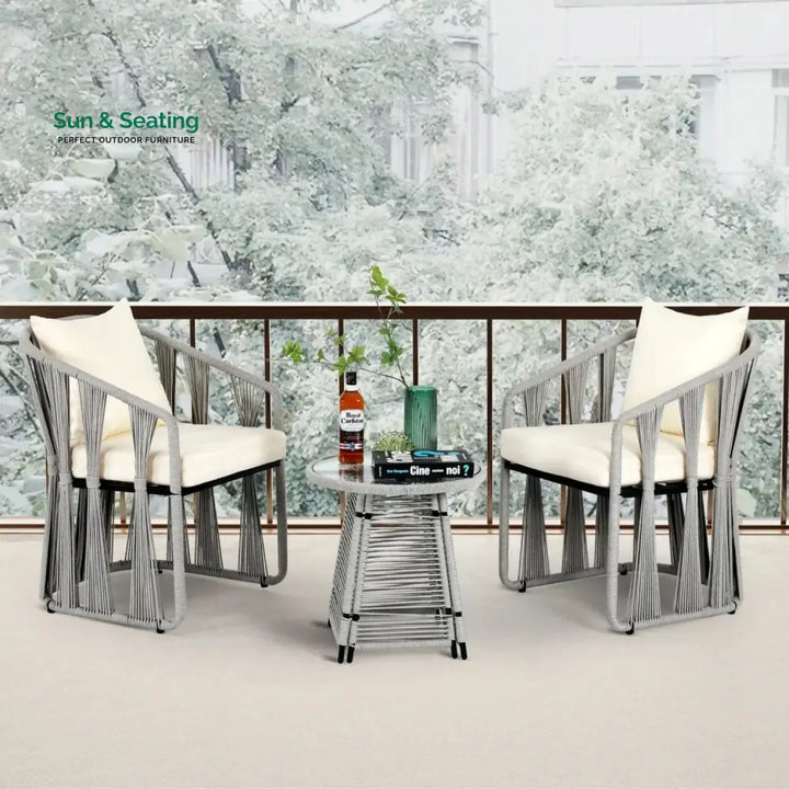 Everleigh Outdoor Rope 3-Piece Patio Set Patio Set