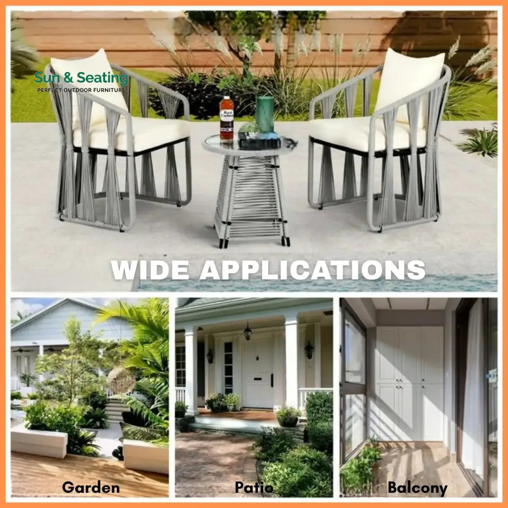 Everleigh Outdoor Rope 3-Piece Patio Set Patio Set