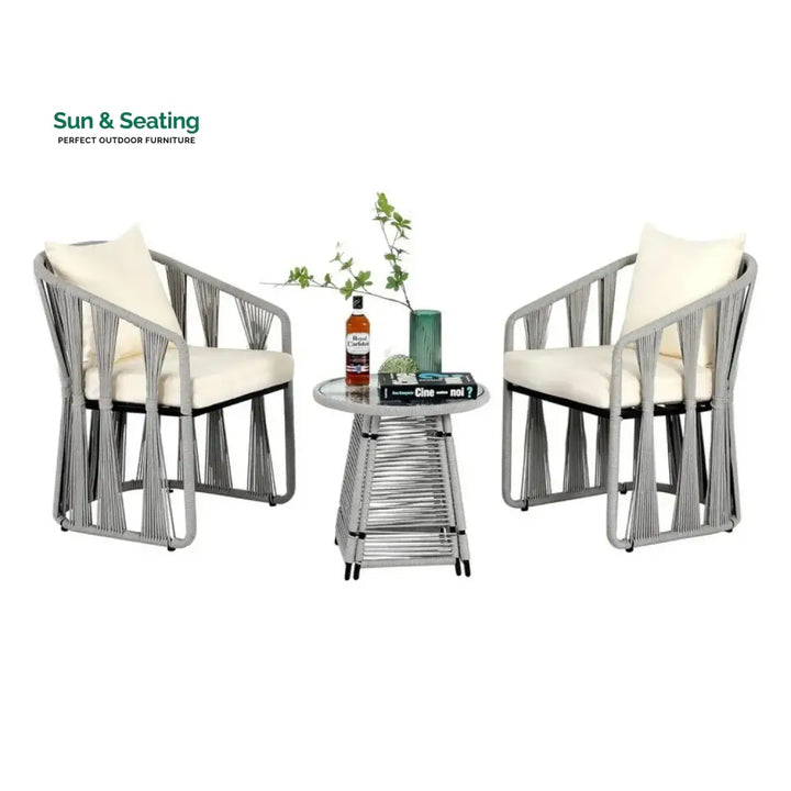 Everleigh Outdoor Rope 3-Piece Patio Set Patio Set