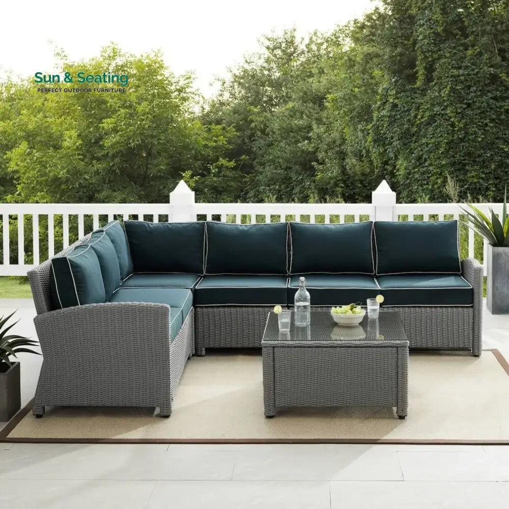 Everly L-Shape Outdoor Wicker Sofa Set Sofa Set
