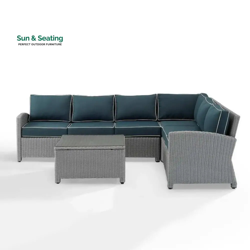 Everly L-Shape Outdoor Wicker Sofa Set Sofa Set