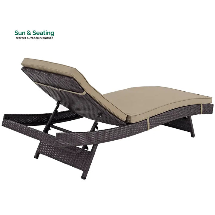 Evita Outdoor Swimming Poolside Lounger Set of 2 (Brown) Loungers
