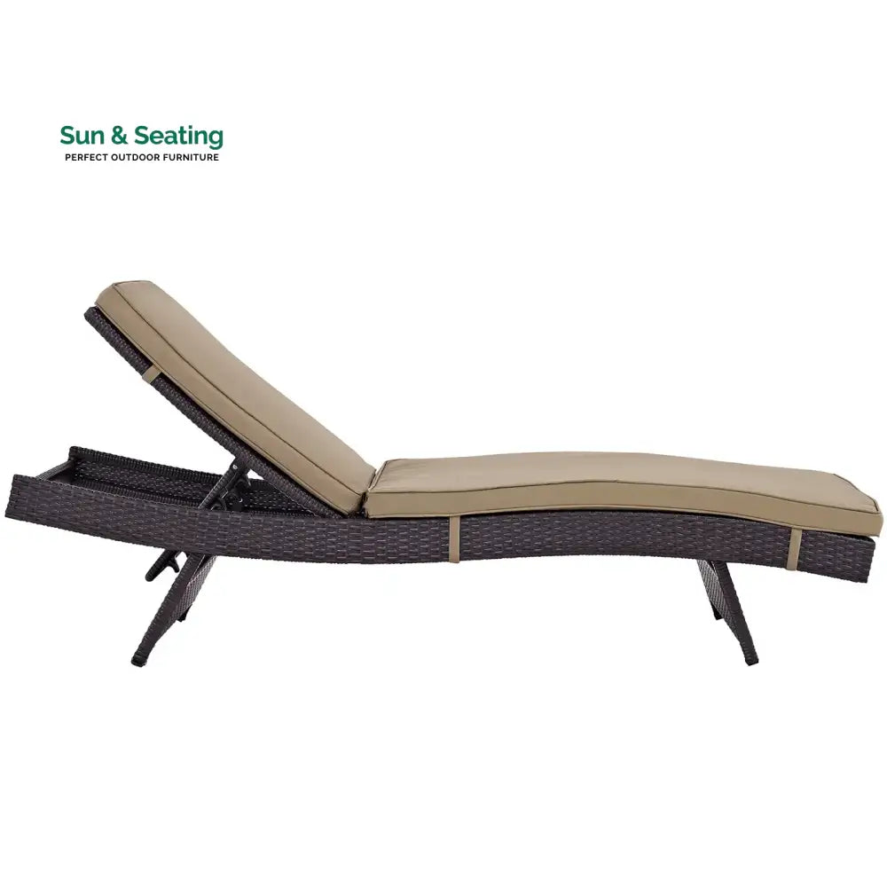 Evita Outdoor Swimming Poolside Lounger Set of 2 (Brown) Loungers