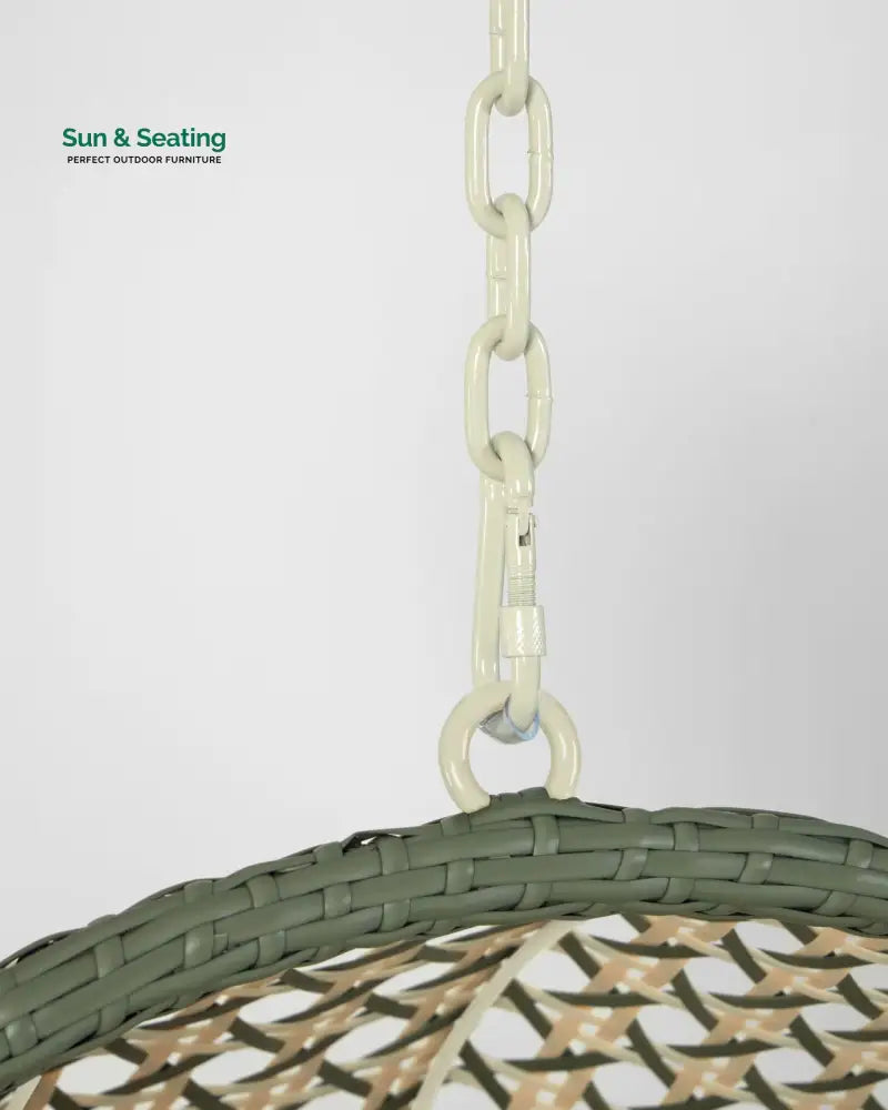 Fabula Single Seater Hanging Swing Without Stand For Balcony Garden Swing (Beige) Swings