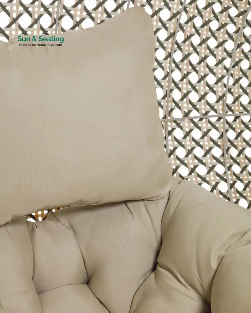 Fabula Single Seater Hanging Swing Without Stand For Balcony Garden Swing (Beige) Swings