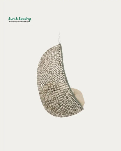 Fabula Single Seater Hanging Swing Without Stand For Balcony Garden Swing (Beige) Swings