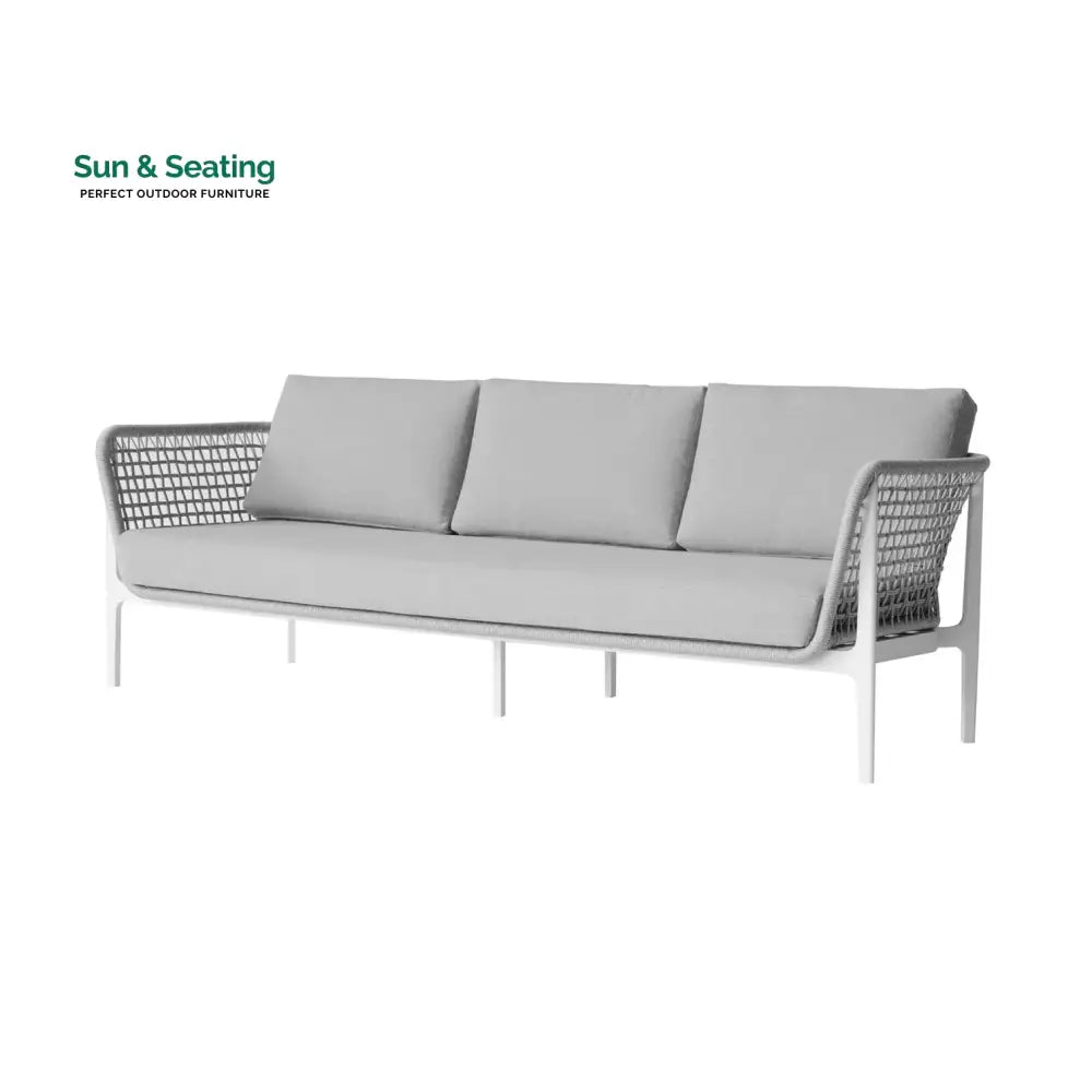 Fadad Outdoor Garden Balcony Sofa Set 2 Seater 2 Single seater and 1 Center Table Set Braid &amp; Rope(Grey) Sofa Sets