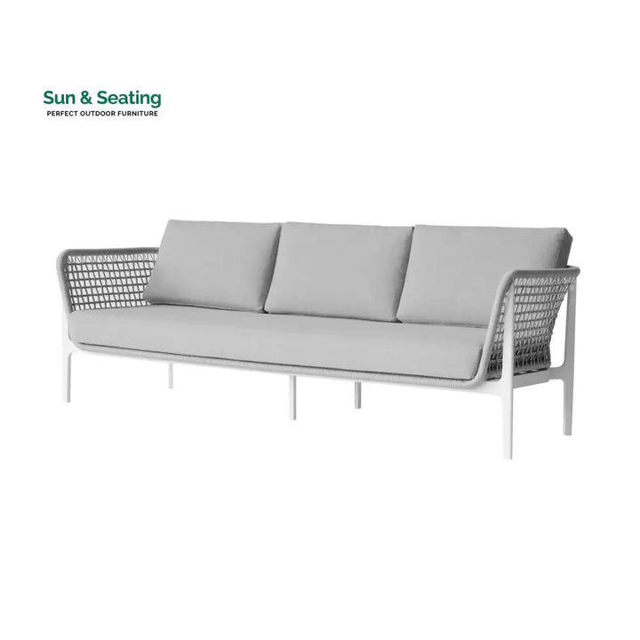 Fadad Outdoor Garden Balcony Sofa Set 2 Seater 2 Single seater and 1 Center Table Set Braid &amp; Rope(Grey) Sofa Sets