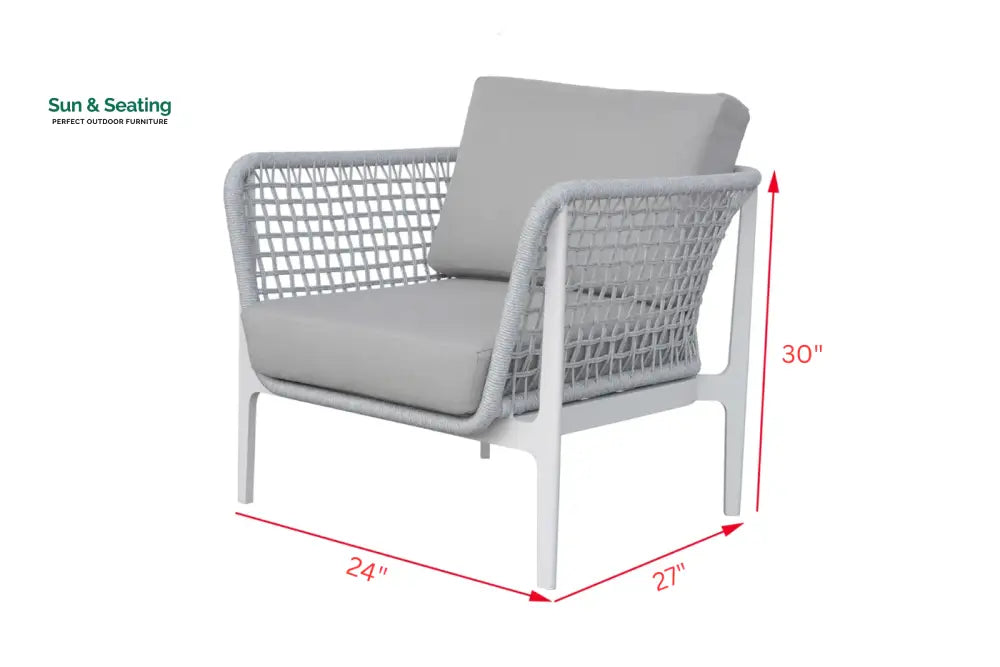 Fadad Outdoor Garden Balcony Sofa Set 2 Seater 2 Single seater and 1 Center Table Set Braid &amp; Rope(Grey) Sofa Sets