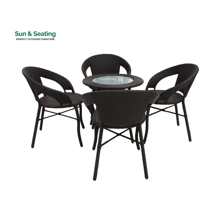 Falak 5-Piece Outdoor Rattan Wicker Patio Bistro Set Patio Set