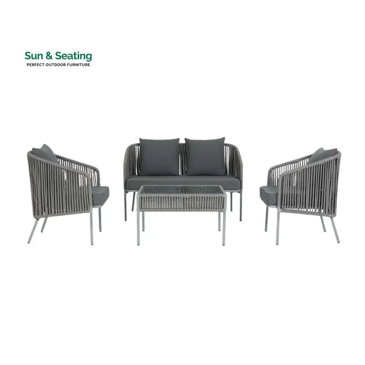 Falguni Outdoor 4 Piece Modern Woven Rope Sofa Set Sofa Set