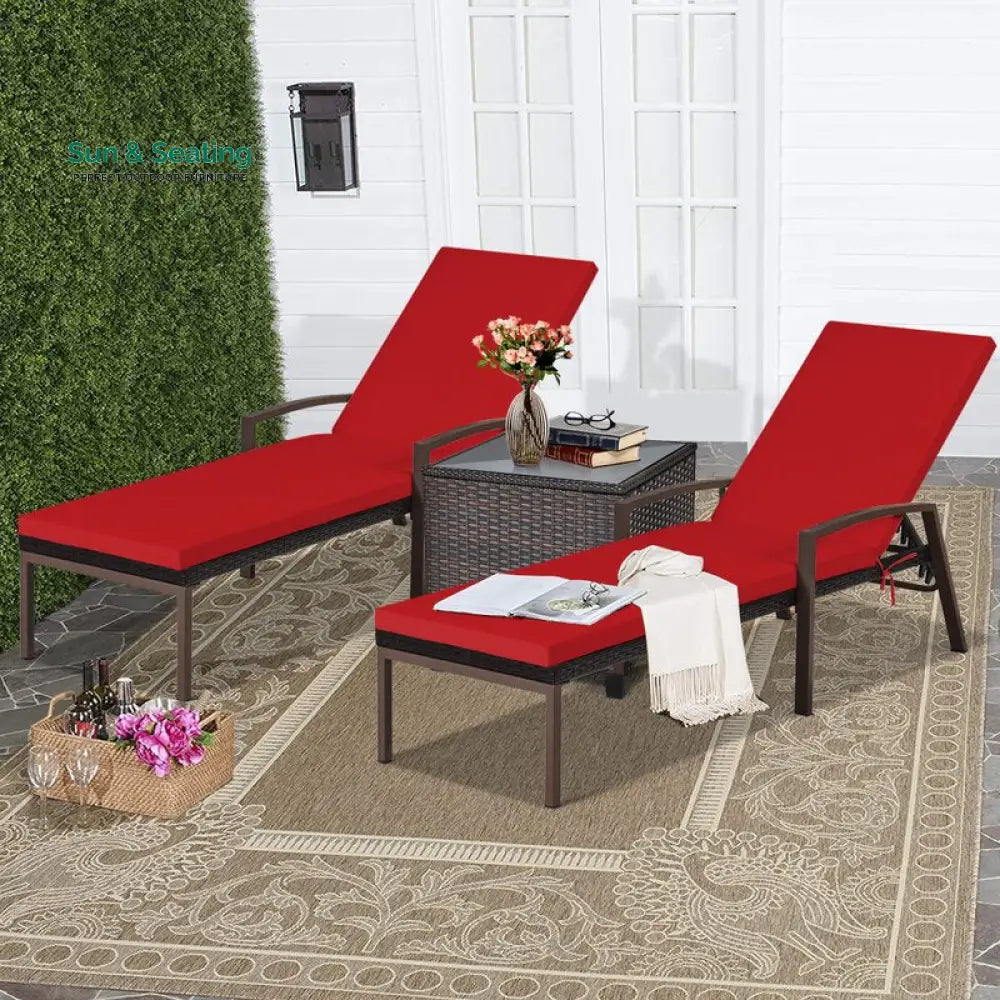 Faro Outdoor Swimming Poolside Lounger Set of 2 (Black) Loungers