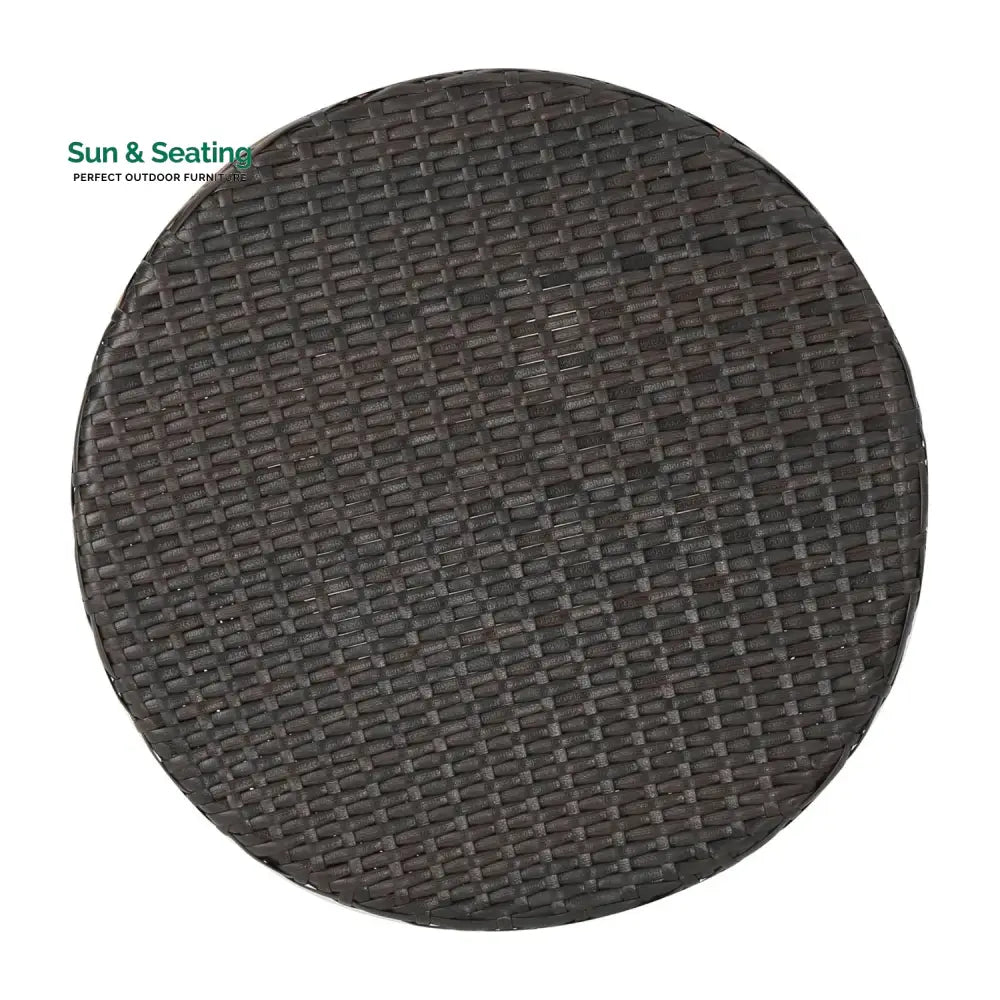 Faustine Outdoor Wicker Round Patio End Table Table