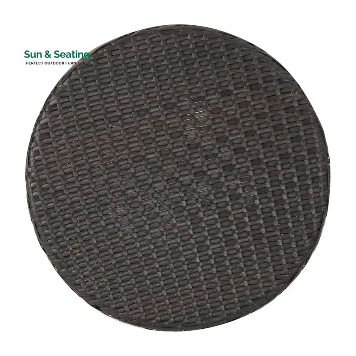 Faustine Outdoor Wicker Round Patio End Table Table