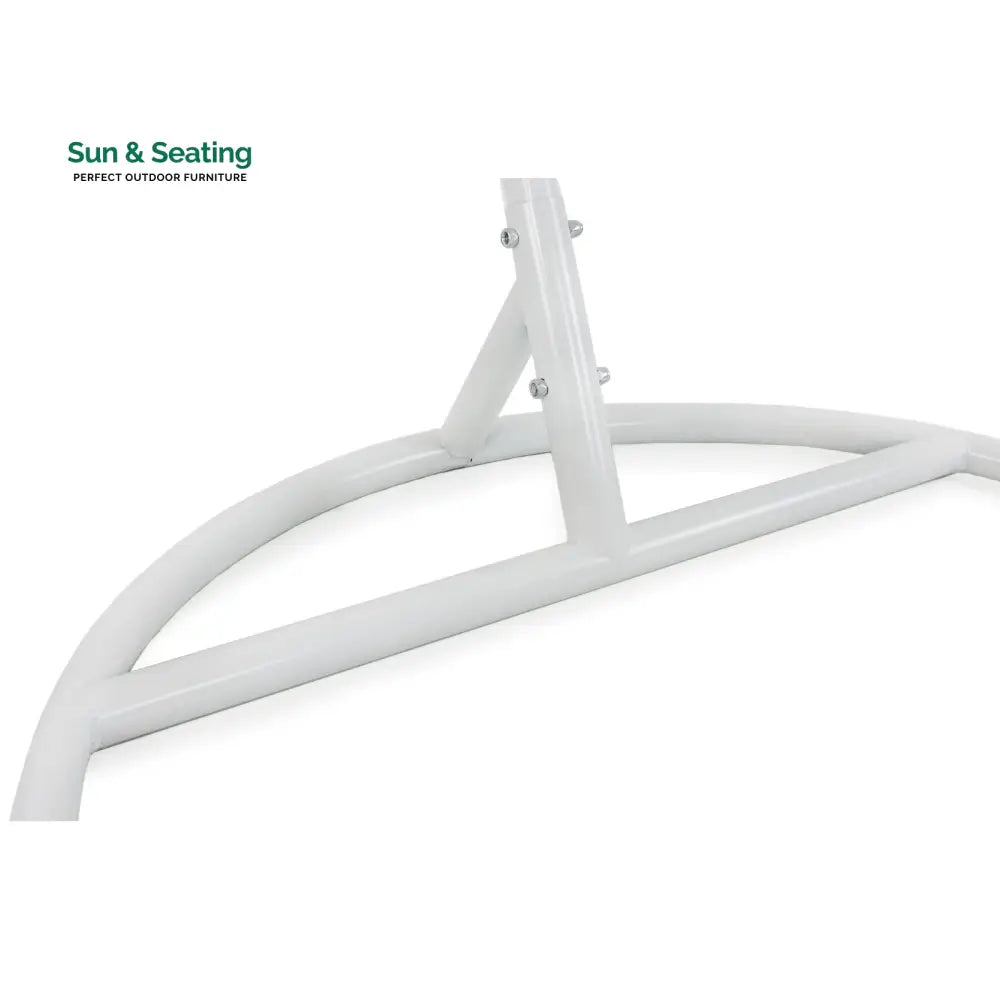 Faustino Single Seater Hanging Swing With Stand For Balcony Garden Swing (White) Swings
