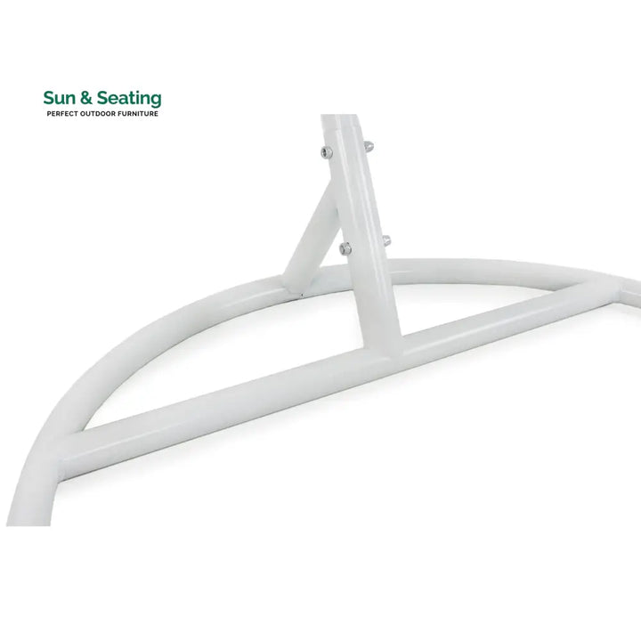 Faustino Single Seater Hanging Swing With Stand For Balcony Garden Swing (White) Swings