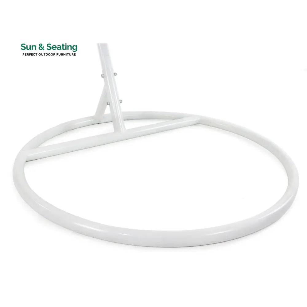 Faustino Single Seater Hanging Swing With Stand For Balcony Garden Swing (White) Swings