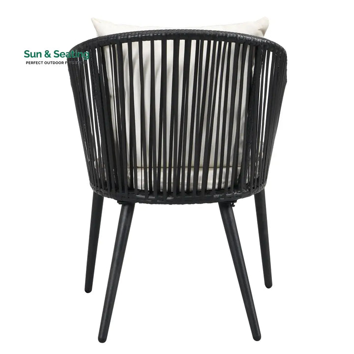 Feeds Outdoor Patio Seating Set 2 Chairs and 1 Table Set (Black) Coffee Table Sets
