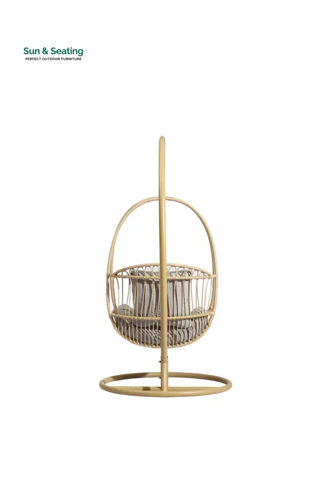 Felice Single Seater Hanging Swing With Stand For Balcony Garden (Honey) Swings