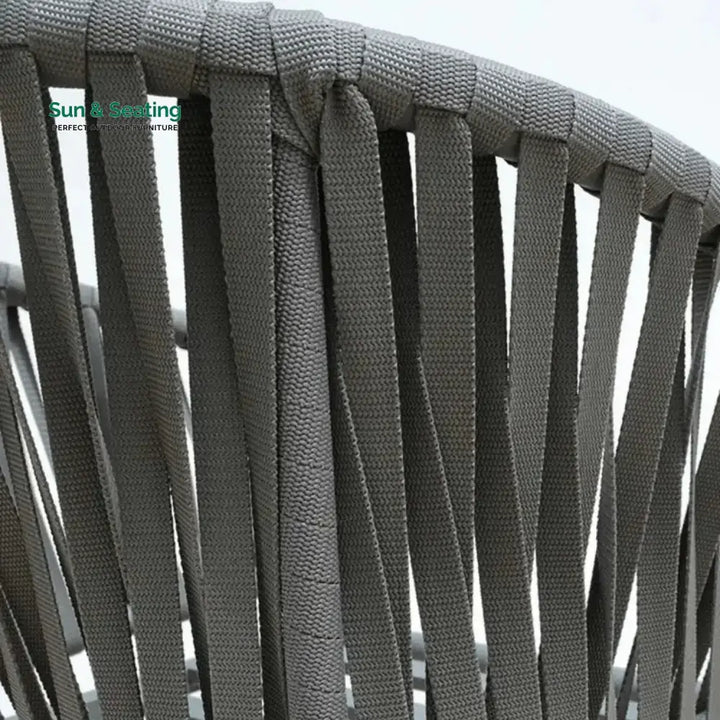 Fenna Premium Outdoor Rope Bar Set With a High-Top Round Table Bar Set