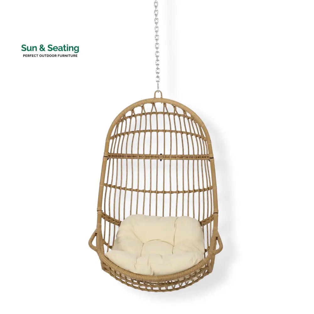 Fernán Single Seater Hanging Swing Without Stand For Balcony Garden Swing Brown Swings