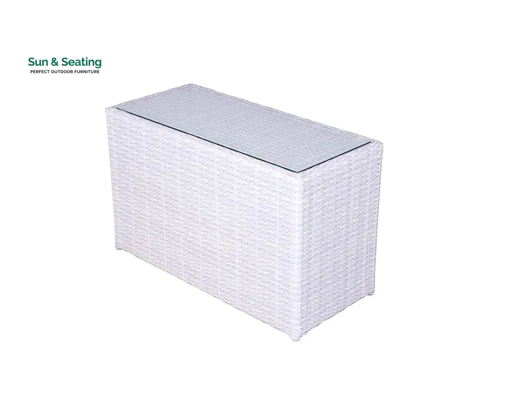 Ferri Outdoor Patio Sofa Set 6 Chairs 1 Footstool 1 Side table and 1 Center Table (Off White) Sofa Sets