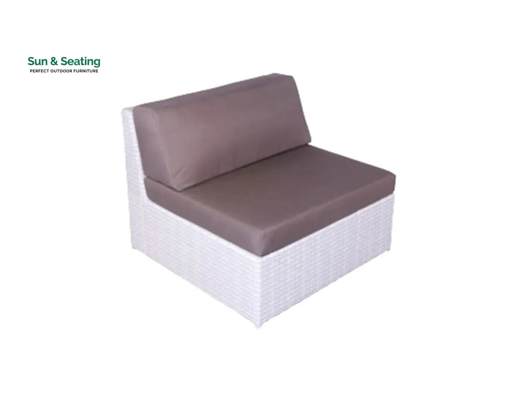 Ferri Outdoor Patio Sofa Set 6 Chairs 1 Footstool 1 Side table and 1 Center Table (Off White) Sofa Sets