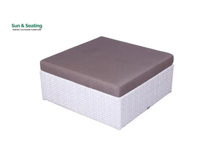 Ferri Outdoor Patio Sofa Set 6 Chairs 1 Footstool 1 Side table and 1 Center Table (Off White) Sofa Sets