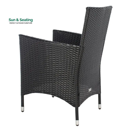 Filiberto Outdoor Patio Dining Set 8 Chairs and 1 Table (Black) Dining sets