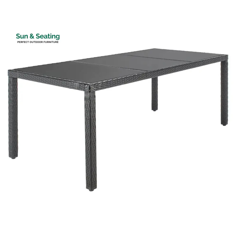 Filiberto Outdoor Patio Dining Set 8 Chairs and 1 Table (Black) Dining sets