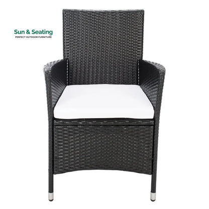 Filiberto Outdoor Patio Dining Set 8 Chairs and 1 Table (Black) Dining sets