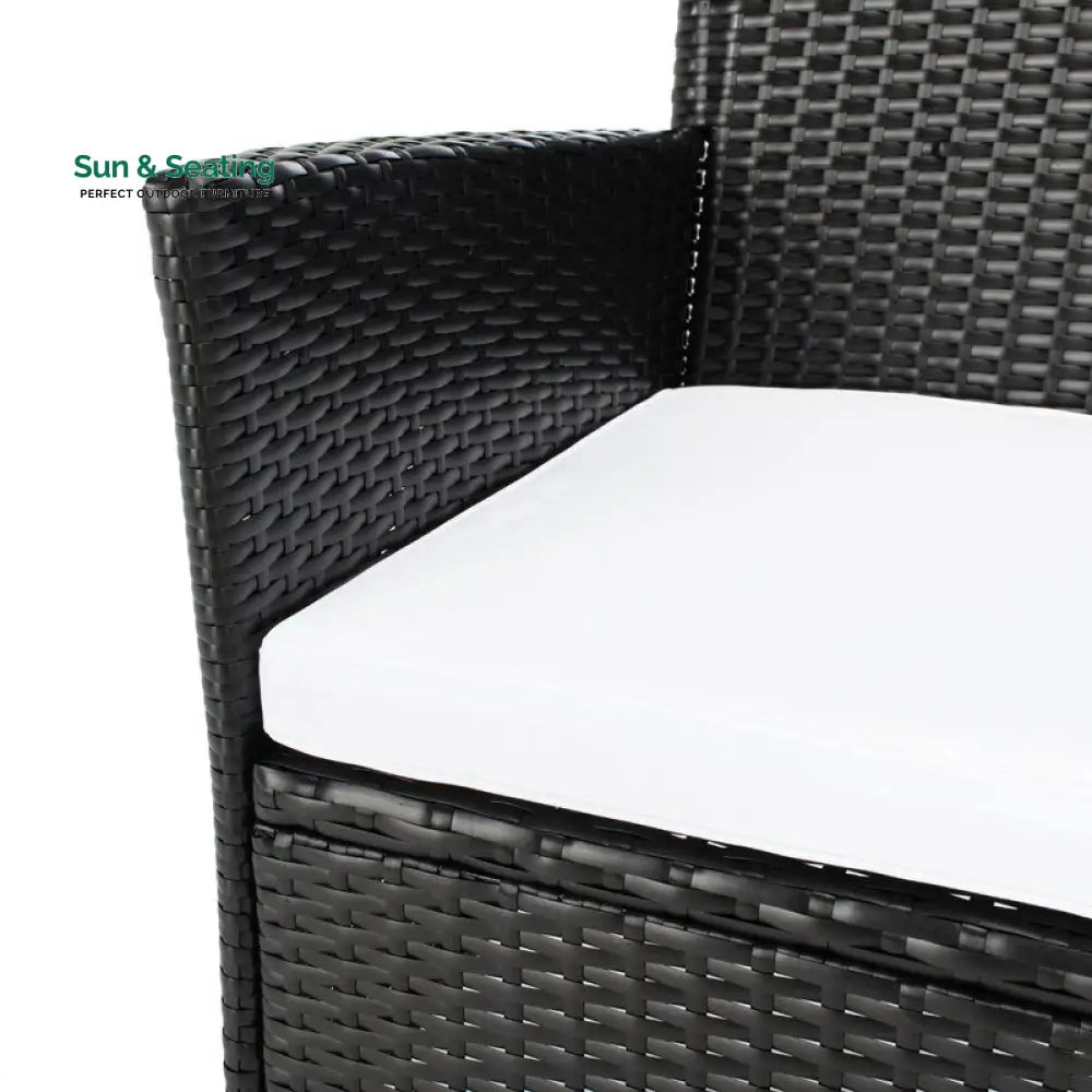 Filiberto Outdoor Patio Dining Set 8 Chairs and 1 Table (Black) Dining sets