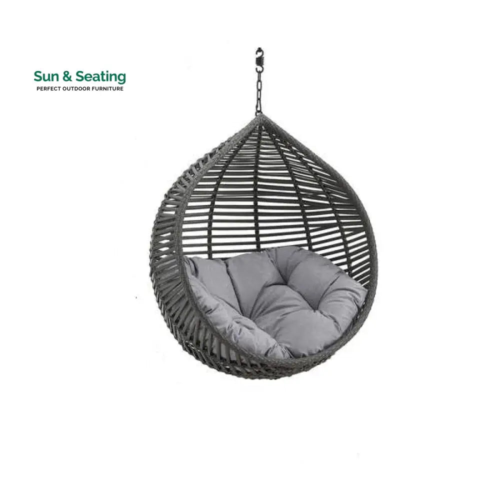 Fillipo Single Seater Hanging Swing Without Stand For Balcony Garden Swing (Black) Swings