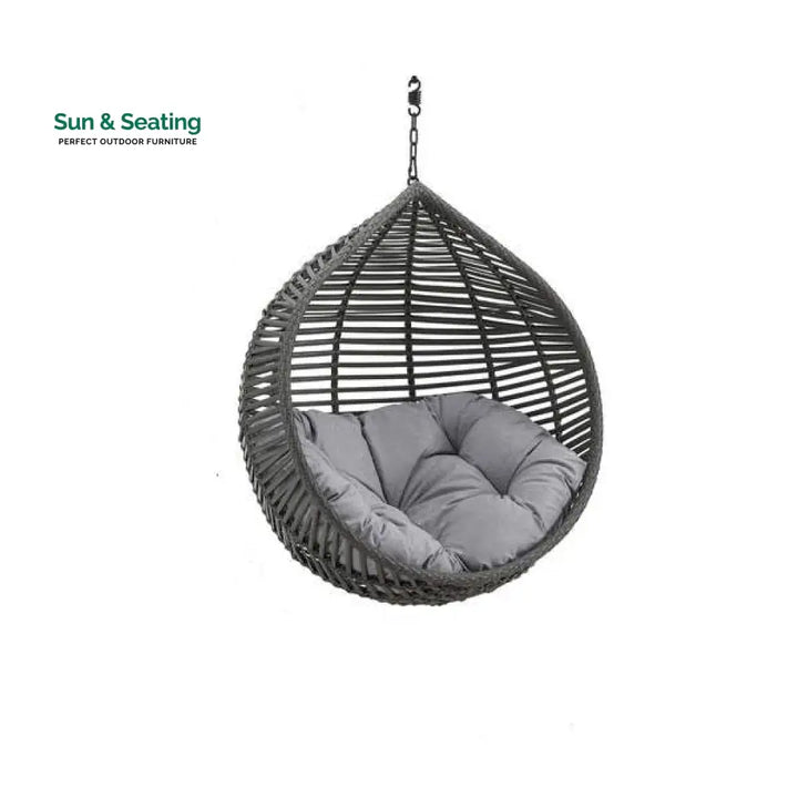Fillipo Single Seater Hanging Swing Without Stand For Balcony Garden Swing (Black) Swings