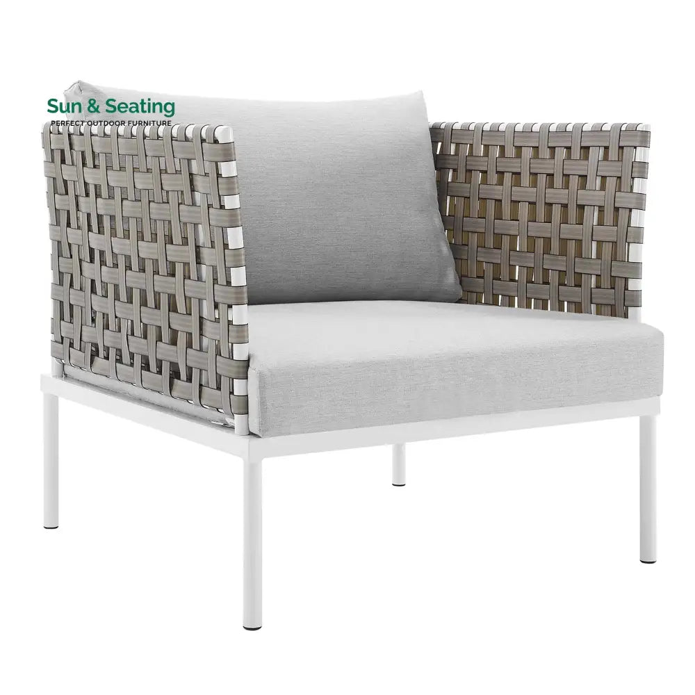 Finds Outdoor Patio Seating Set 2 Chairs and 1 Table Set (White) Braided &amp; Rope Coffee Table Sets