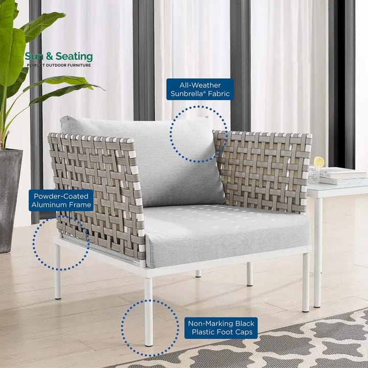 Finds Outdoor Patio Seating Set 2 Chairs and 1 Table Set (White) Braided &amp; Rope Coffee Table Sets