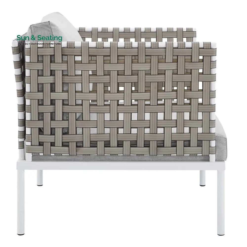 Finds Outdoor Patio Seating Set 2 Chairs and 1 Table Set (White) Braided &amp; Rope Coffee Table Sets