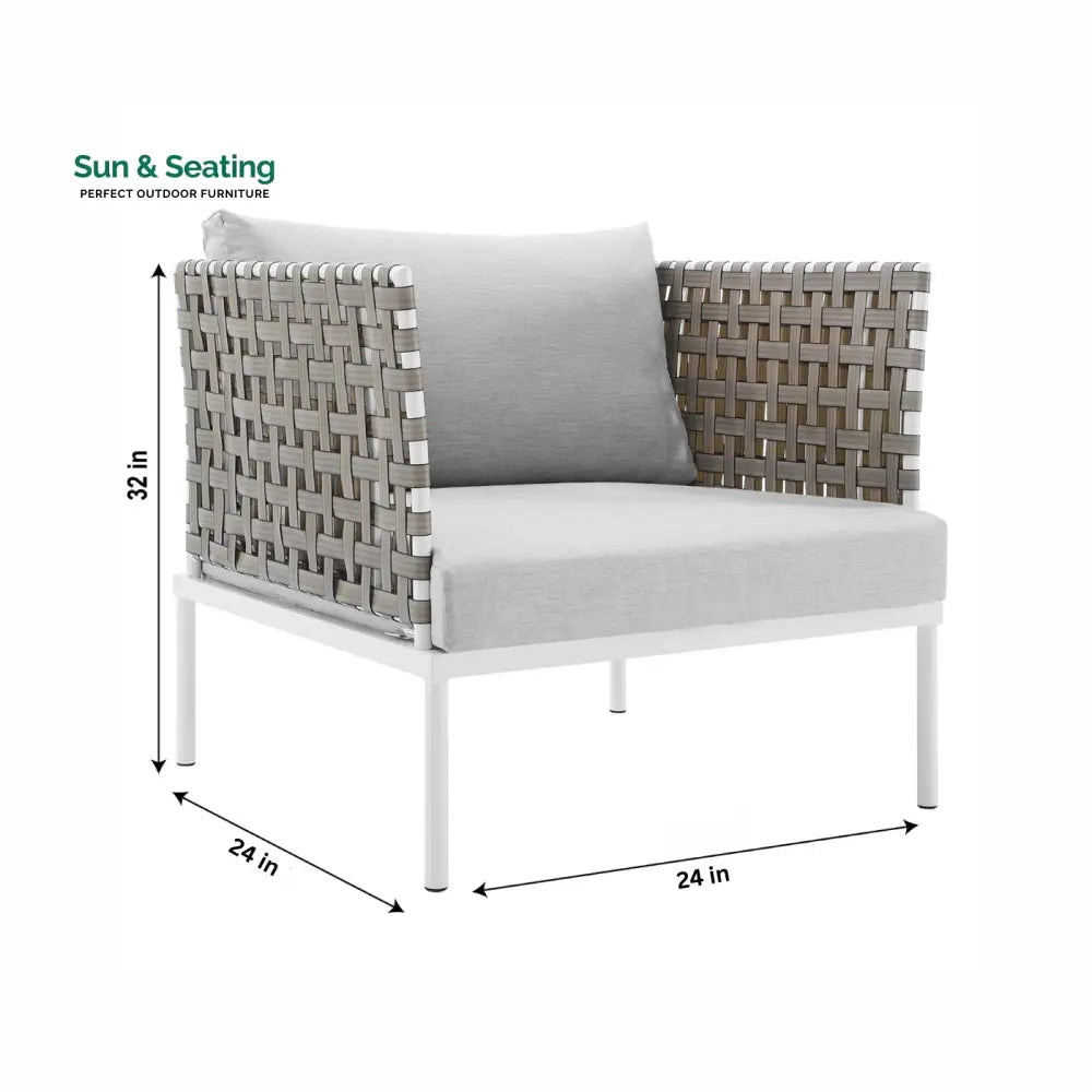 Finds Outdoor Patio Seating Set 2 Chairs and 1 Table Set (White) Braided &amp; Rope Coffee Table Sets