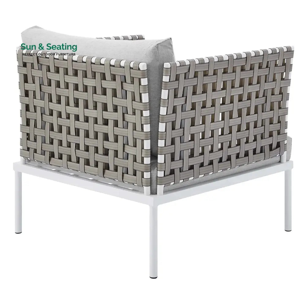 Finds Outdoor Patio Seating Set 2 Chairs and 1 Table Set (White) Braided &amp; Rope Coffee Table Sets