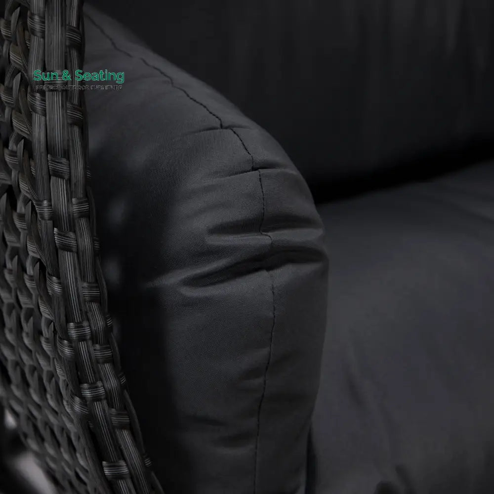 Fino Double Seater Hanging Swing With Stand For Balcony Garden Swing (Dark Grey) Swings