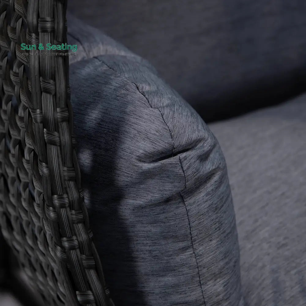 Fino Double Seater Hanging Swing With Stand For Balcony Garden Swing (Dark Grey) Swings