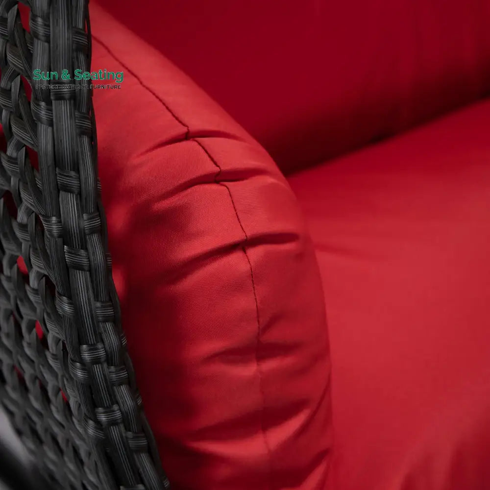 Fino Double Seater Hanging Swing With Stand For Balcony Garden Swing (Dark Grey) Swings