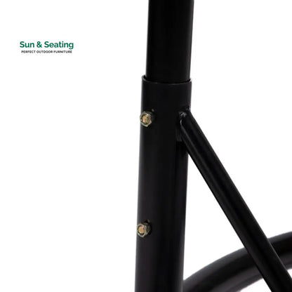 Fino Double Seater Hanging Swing With Stand For Balcony Garden Swing (Dark Grey) Swings