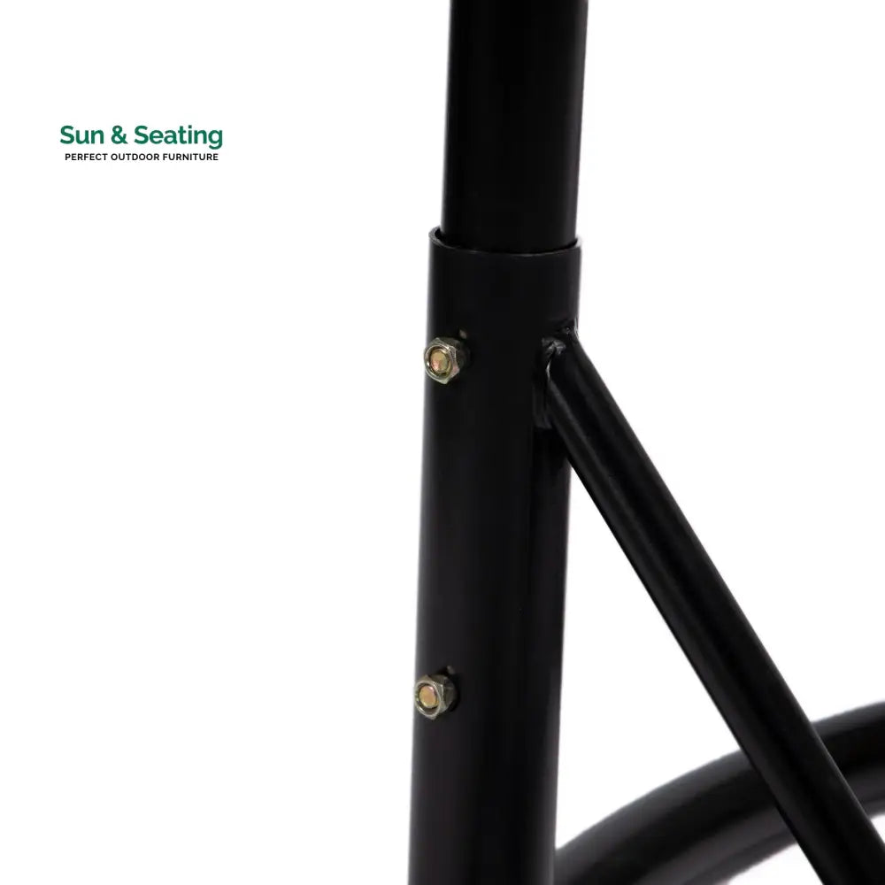 Fino Double Seater Hanging Swing With Stand For Balcony Garden Swing (Dark Grey) Swings