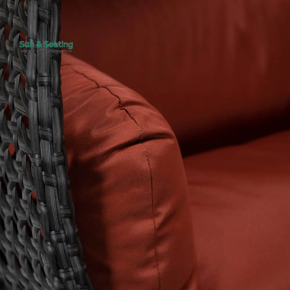 Fino Double Seater Hanging Swing With Stand For Balcony Garden Swing (Dark Grey) Swings