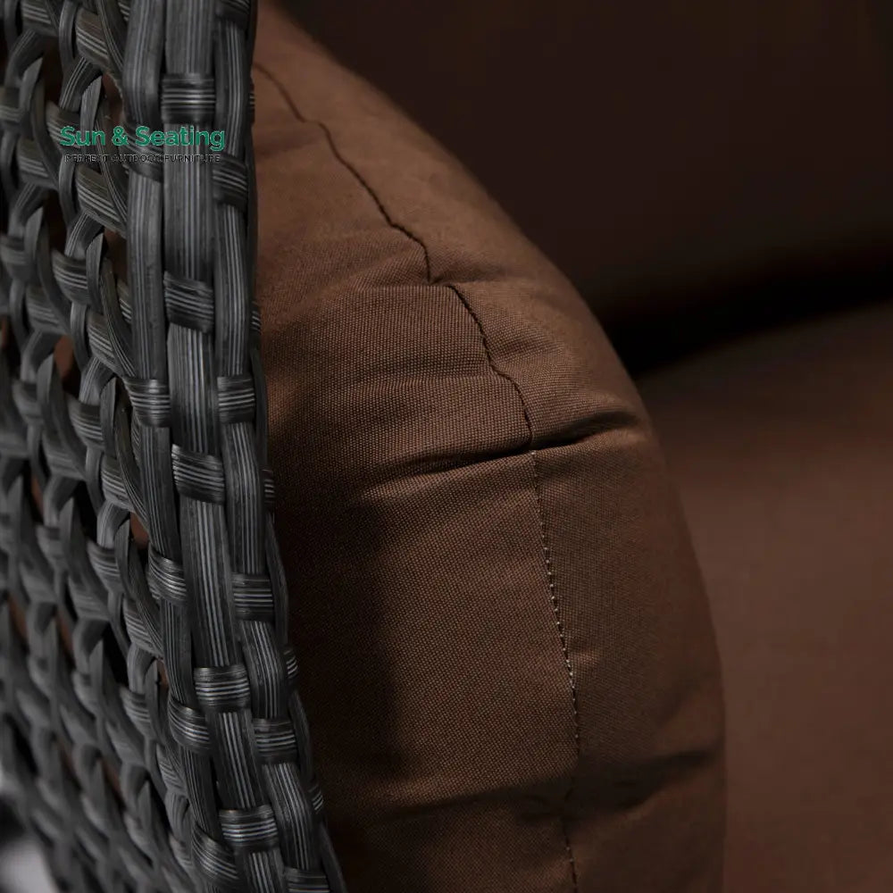 Fino Double Seater Hanging Swing With Stand For Balcony Garden Swing (Dark Grey) Swings